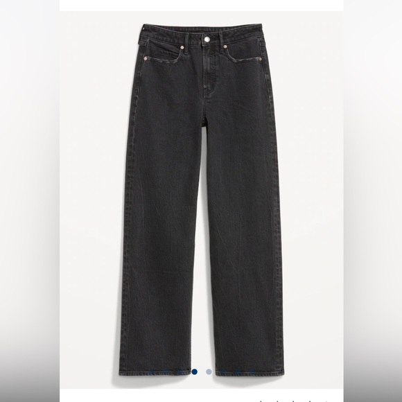 Extra High-Waisted Wide-Leg Black Jeans - Picture 3 of 6